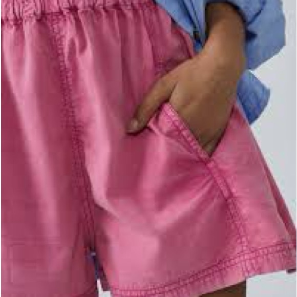 Free people poplin pull on shorts - Picture 3 of 4